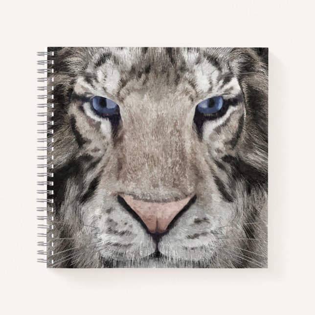White Tiger Head  Notebook (Front)