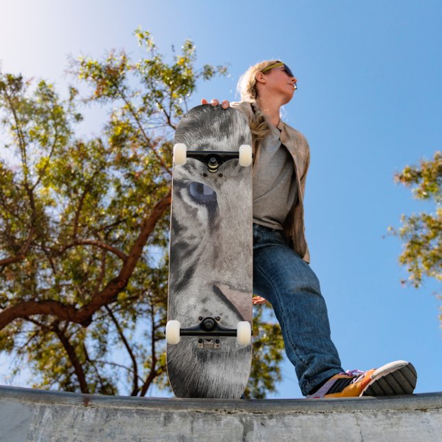White Tiger Head  Skateboard (Outdoor 1)