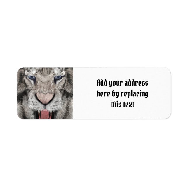White Tiger Head Wildlife Aesthetic (Front)