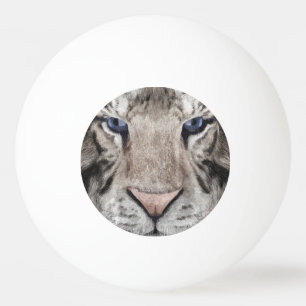 White Tiger Head Wildlife Aesthetic Ping Pong Ball