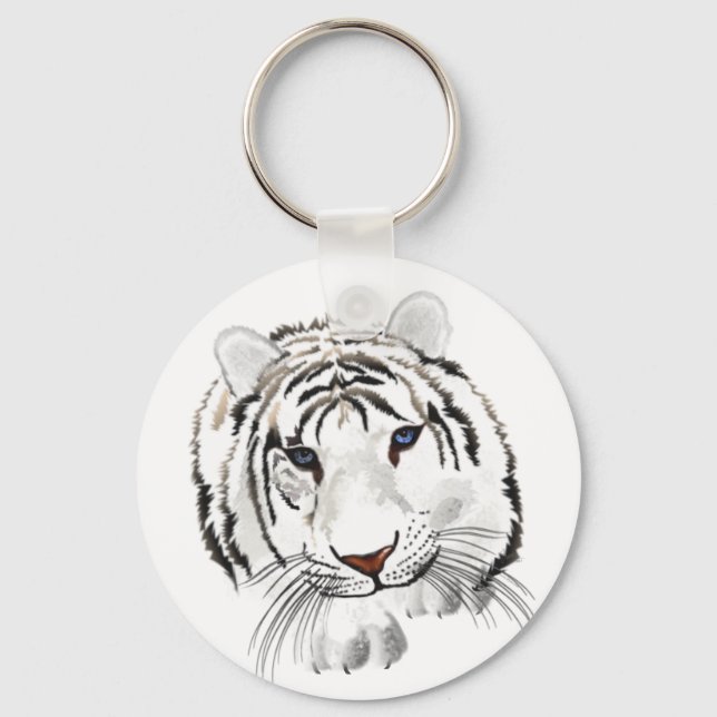 White Tiger Key Chain (Front)