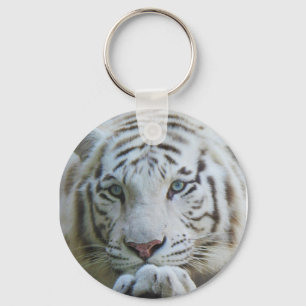 White Tiger Keychain