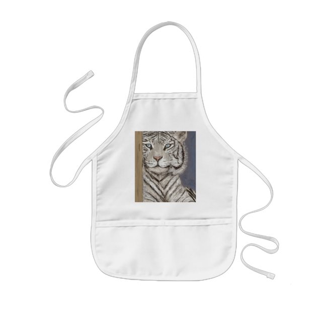 White Tiger Kids Apron (Front)
