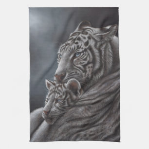 White Tiger Kitchen Towel