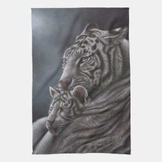 White Tiger Kitchen Towel