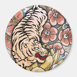 White Tiger Magnet