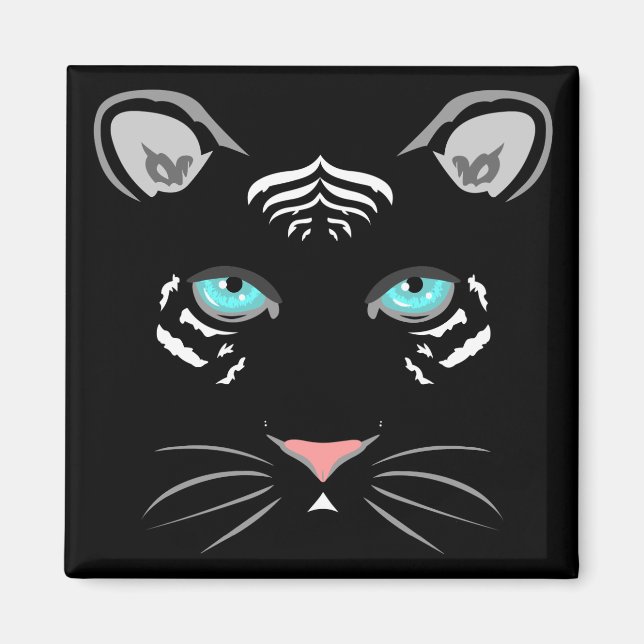 White Tiger Magnet (Front)