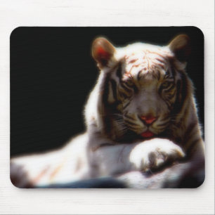 White Tiger Mirage Mouse Pad