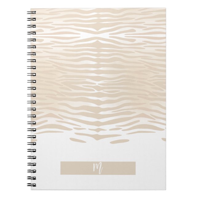 White Tiger Monogram Notebook (Front)