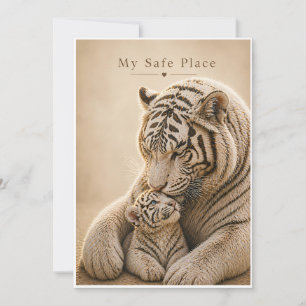 White Tiger Mother and Cub – My Safe Place – Mothe Card