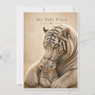 White Tiger Mother and Cub – My Safe Place – Mothe Card
