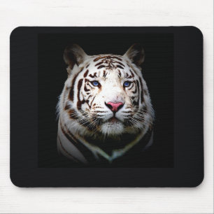 White Tiger Mouse Pad