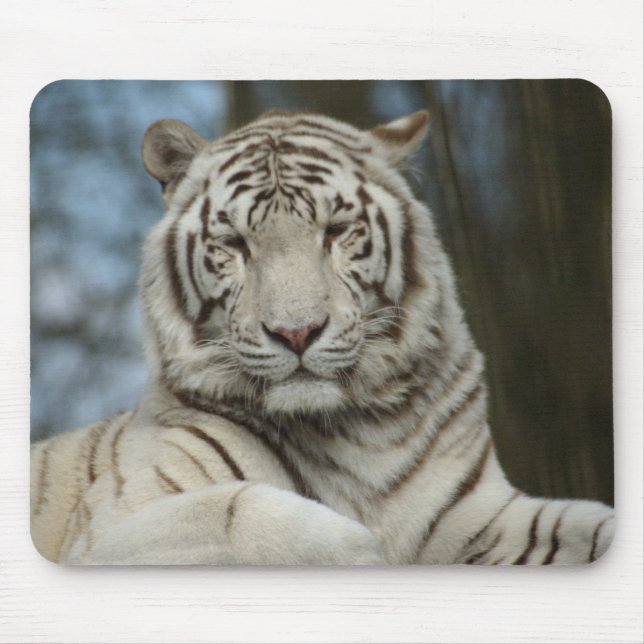 White Tiger Mouse Pad (Front)