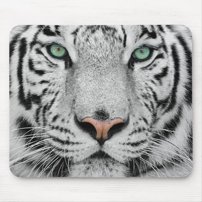 White Tiger Mouse Pad (Front)