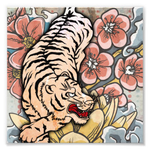 White Tiger Photo Print