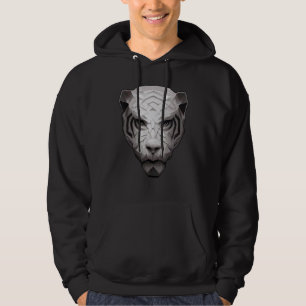White Tiger Polygon Low Poly Tiger Face 2 Hoodie
