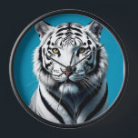White Tiger Pop Art – Fierce & Colorful Wild Cat  Clock<br><div class="desc">Unleash the wild elegance of the white tiger in this bold pop art design! With striking contrasts,  vibrant colors,  and graphic style,  this illustration transforms one of nature’s most majestic animals into a modern art icon.</div>