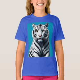 White Tiger Pop Art – Fierce & Colorful Wild Cat T-Shirt