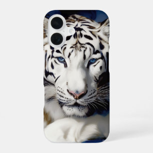 White Tiger Portrait  iPhone 16 Case