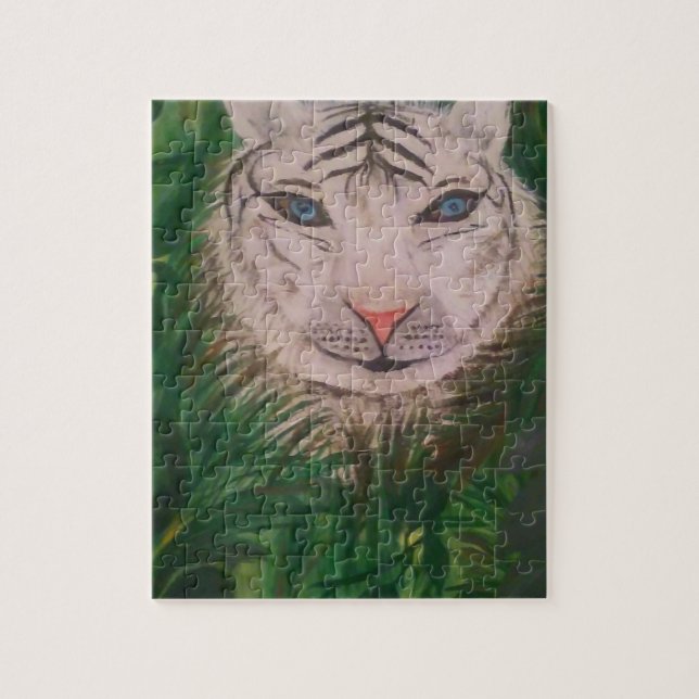 White Tiger Puzzle (Vertical)