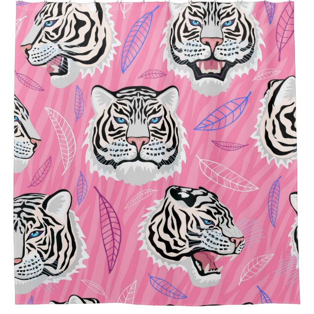 White Tiger Roar: Jungle Rainforest Pattern (Front)