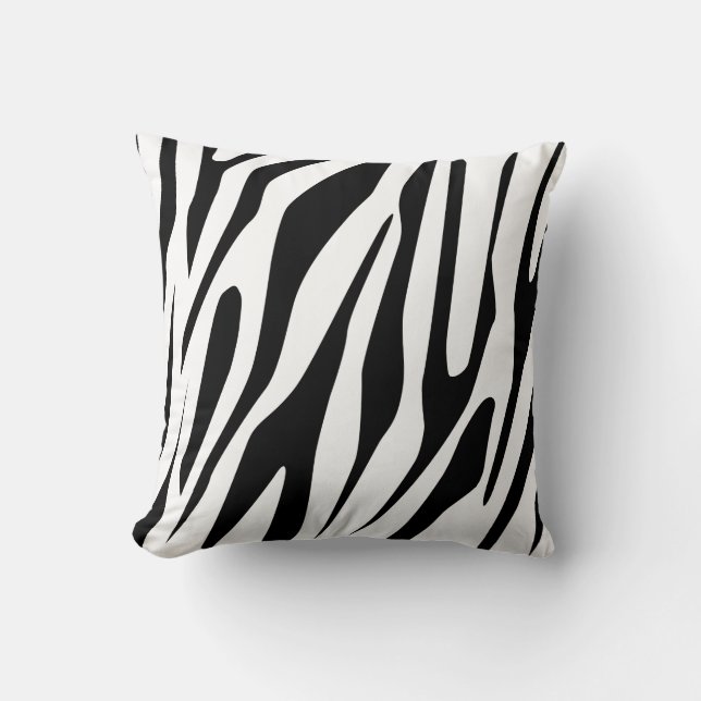 White Tiger Seamless Pattern Throw Pillow (Front)