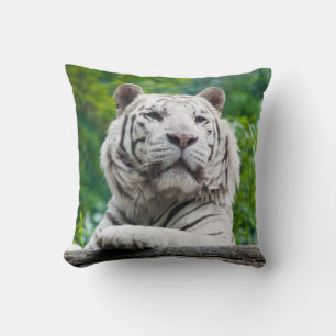 White Tiger throw pillow