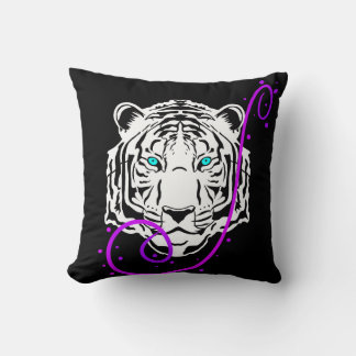 White Tiger Throw Pillow
