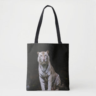 WHITE TIGER TOTE BAG