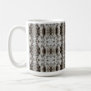 White Tiger Tree Bark Patterned Coffee Mug