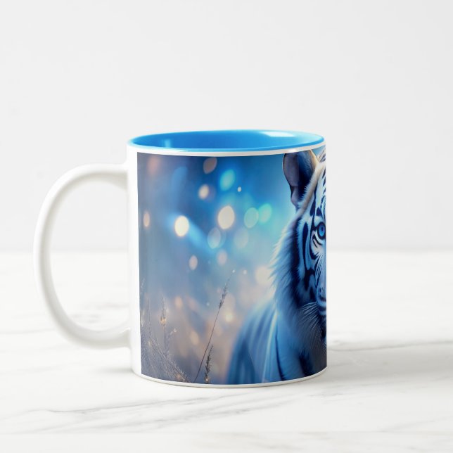 White Tiger Two-Tone Coffee Mug (Left)