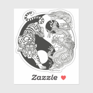 White tiger versus green dragon in the yin yang st