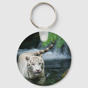 White Tiger Water Keychain
