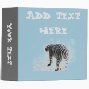 White Tiger Wild Animal Binder
