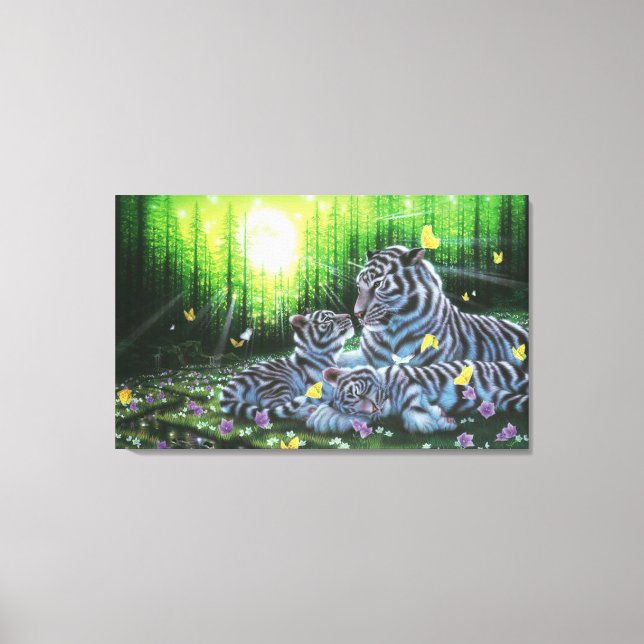 White Tigers Canvas Print (Front)
