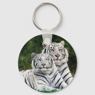White Tigers Keychain