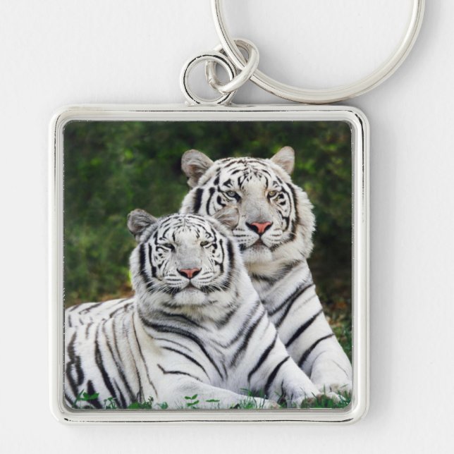 White Tigers Keychain (Front)