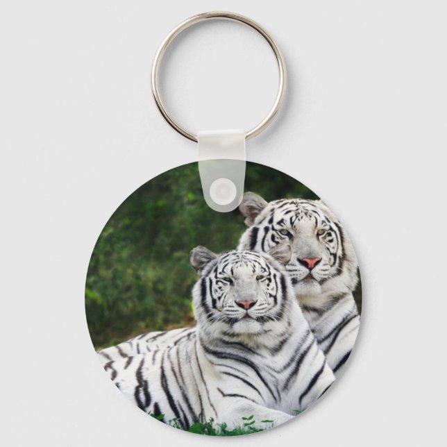 White Tigers Keychain (Front)