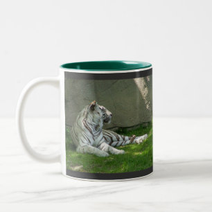 White Tigers Two-Tone Coffee Mug