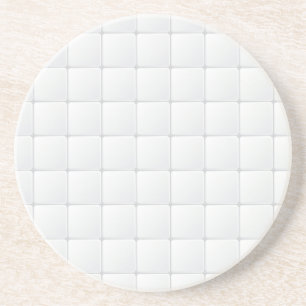 White tile coaster