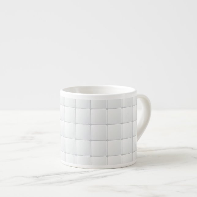 White tile espresso cup (Front Right)