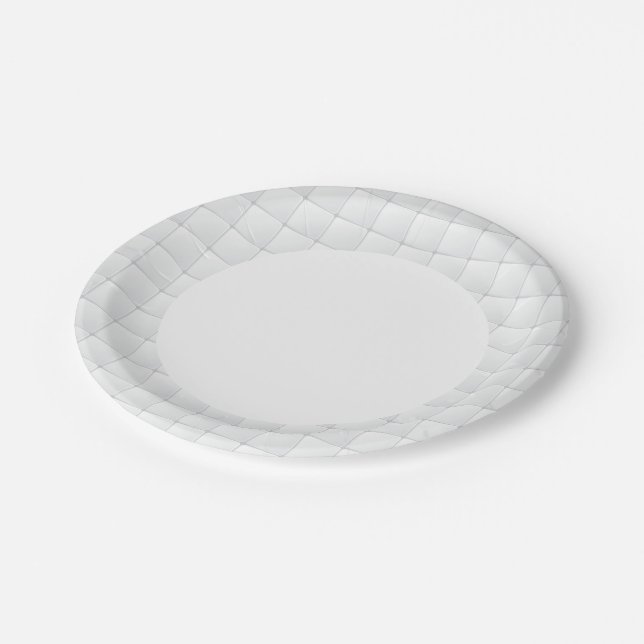White tile paper plate (Angled)