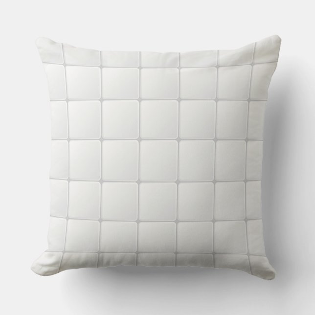 White tile throw pillow (Front)