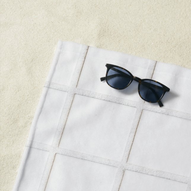 White Tiles Texture Beach Towel (In Situ)