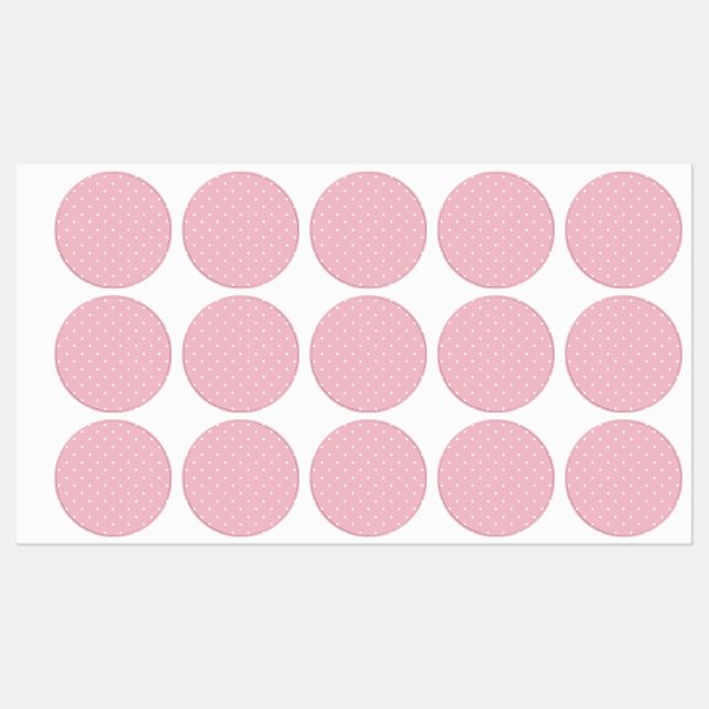 White Tiny Polka Dots Print, Dotted Pattern (Sheet)