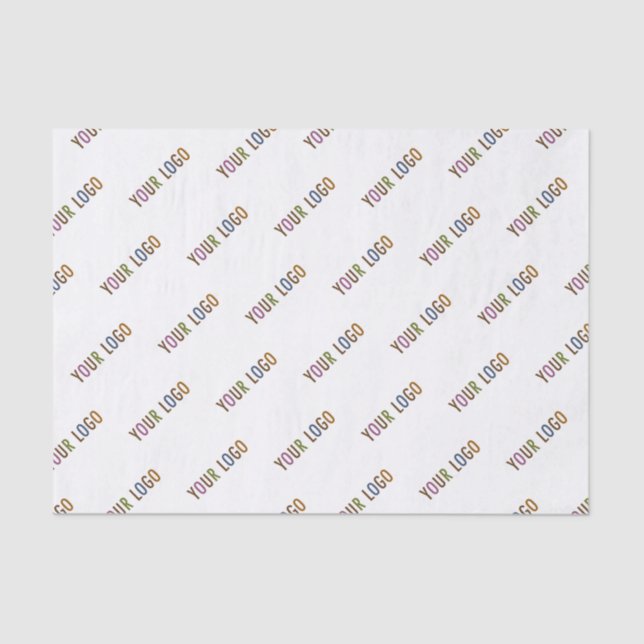 White Tissue Paper with Company Logo Custom Print (Front)