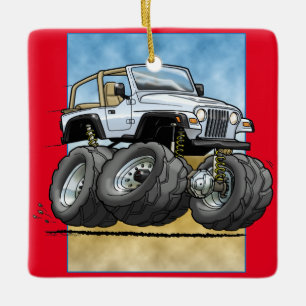 White_TJ Ceramic Ornament