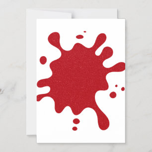 White & Tomato Red Glitter Splash Magnet (Custom)