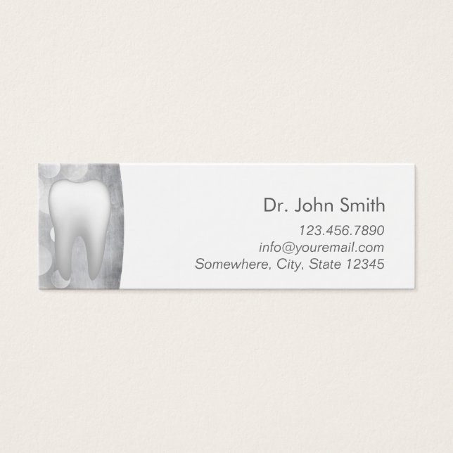 White Tooth Silver Mini Dental Appointment (Front)
