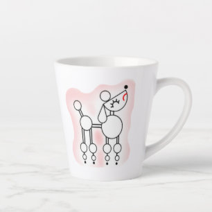 White Toy Poodle Latte Mug